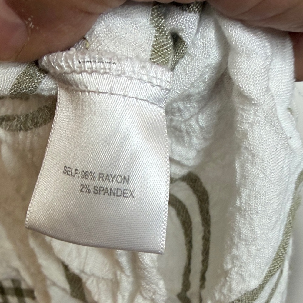 Jane and Delancey White and Green Plaid Button-Down Shirt - Picture 8 of 8